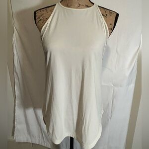 Lululemon Ivory Racer Back Sheer Tank Size 10
